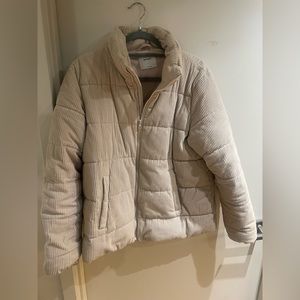 Puffer jacket corduroy style
